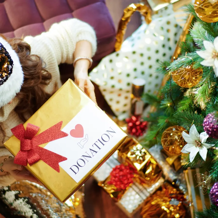Holiday gifts wrapped for children